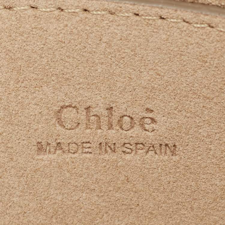 Pre Owned Chloe Navy Blue Leather and Suede Small Faye Shoulder Bag