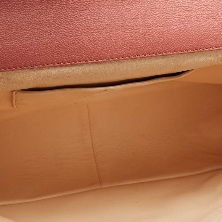 Pre Owned Chloe Old Rose Leather Large Elsie Shoulder Bag