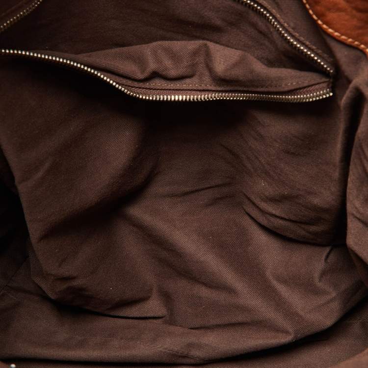 Pre Owned Chloe Brown Leather Front Pocket Hobo
