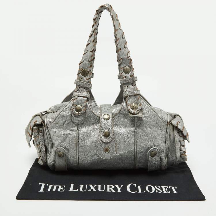 Pre Owned Chloe Silver Leather Silverado Satchel