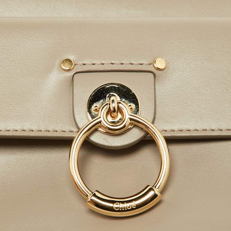 Pre Owned Chloe Grey Leather Tess Crossbody Bag