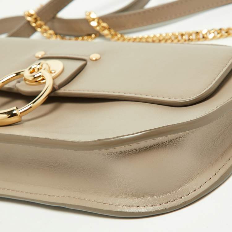 Pre Owned Chloe Grey Leather Tess Crossbody Bag