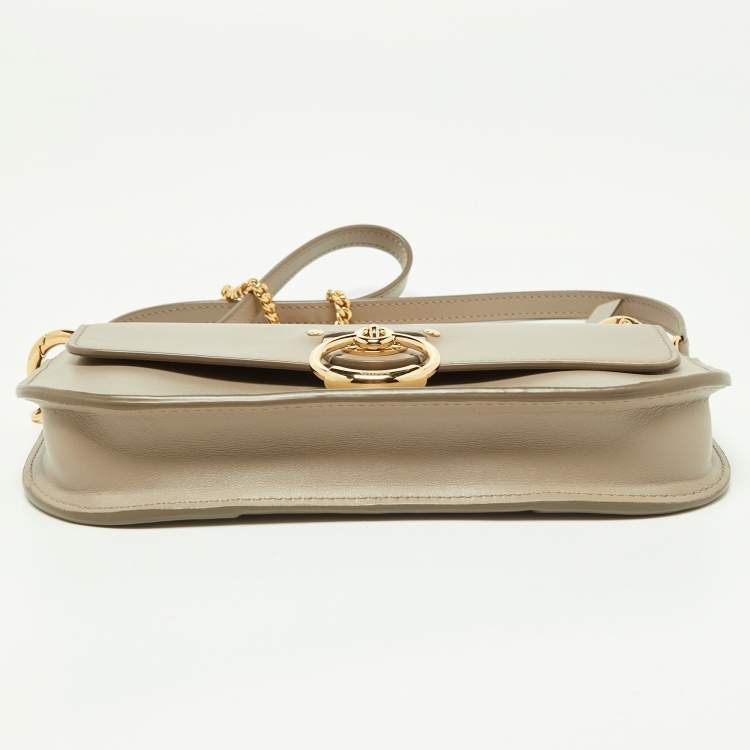 Pre Owned Chloe Grey Leather Tess Crossbody Bag