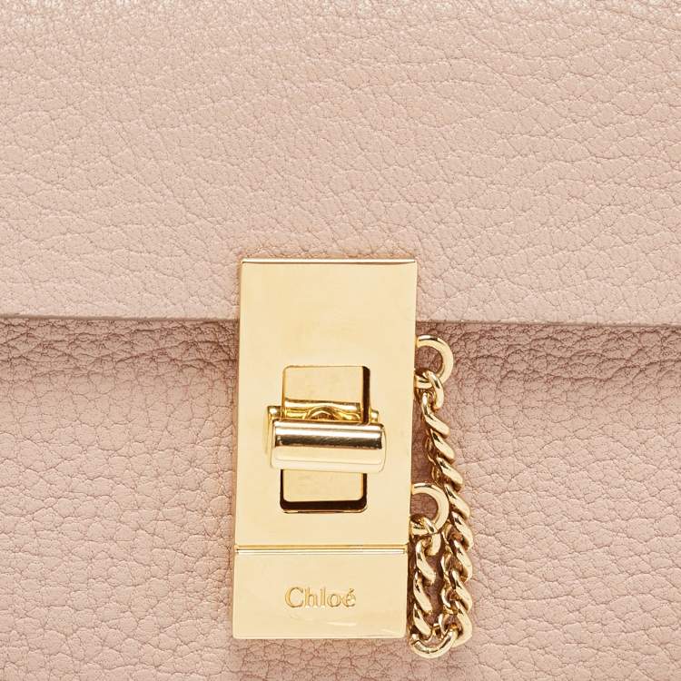 Pre Owned Chloé  Blush Pink Leather Mini Drew Backpack