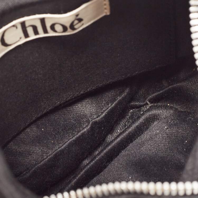 Pre Owned Chloé Black Satin Beaded and Crystal Hobo