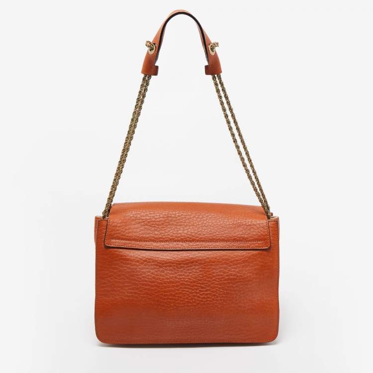 Pre Owned Chloe Brown Leather Medium Sally Shoulder Bag