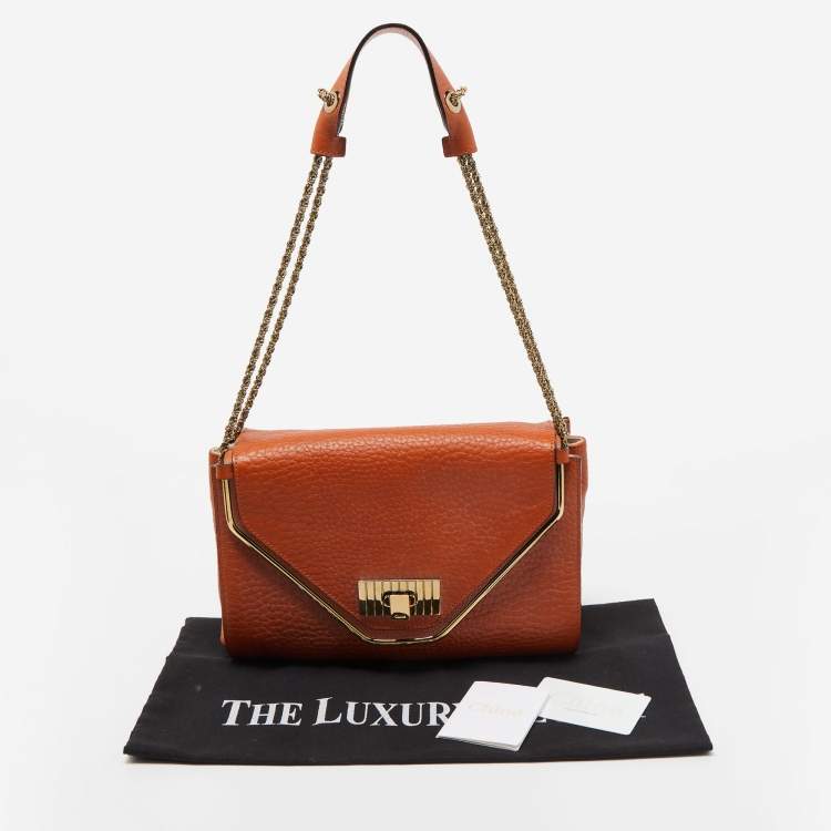 Pre Owned Chloe Brown Leather Medium Sally Shoulder Bag