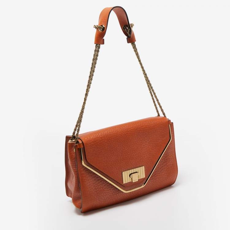 Pre Owned Chloe Brown Leather Medium Sally Shoulder Bag