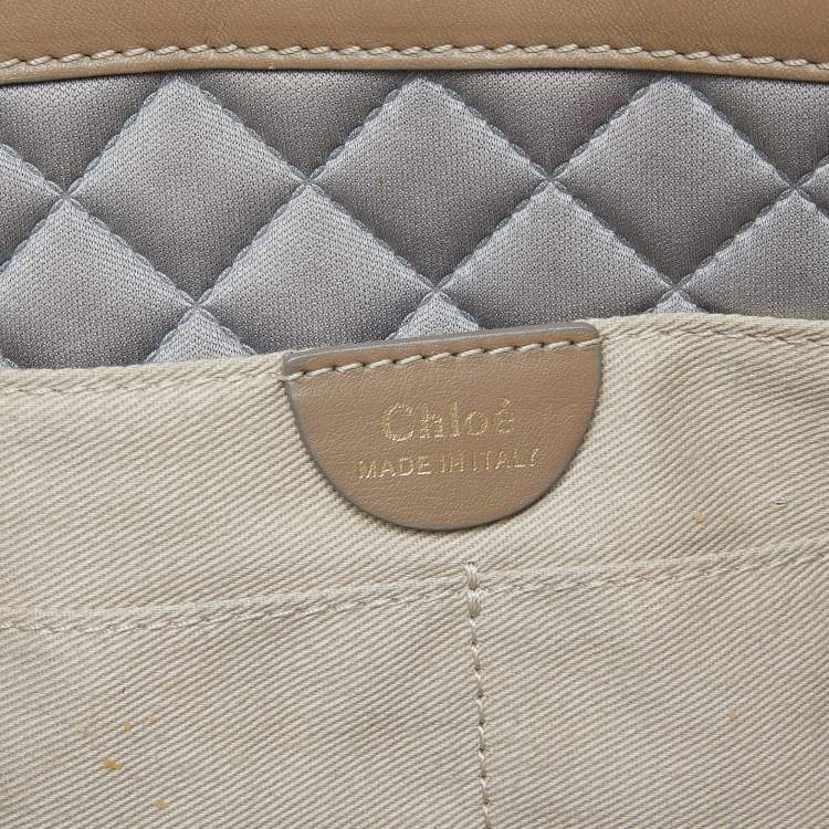 Pre Owned Chloe Tri Color Leather Chain Shoulder Bag