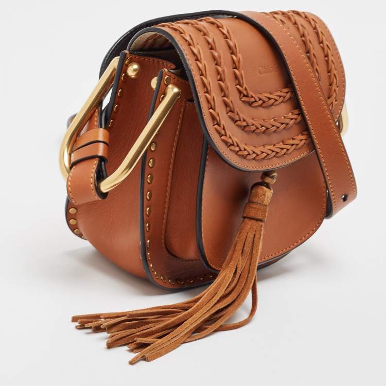 Pre Owned Chloe Brown Leather Mini Hudson Shoulder Bag