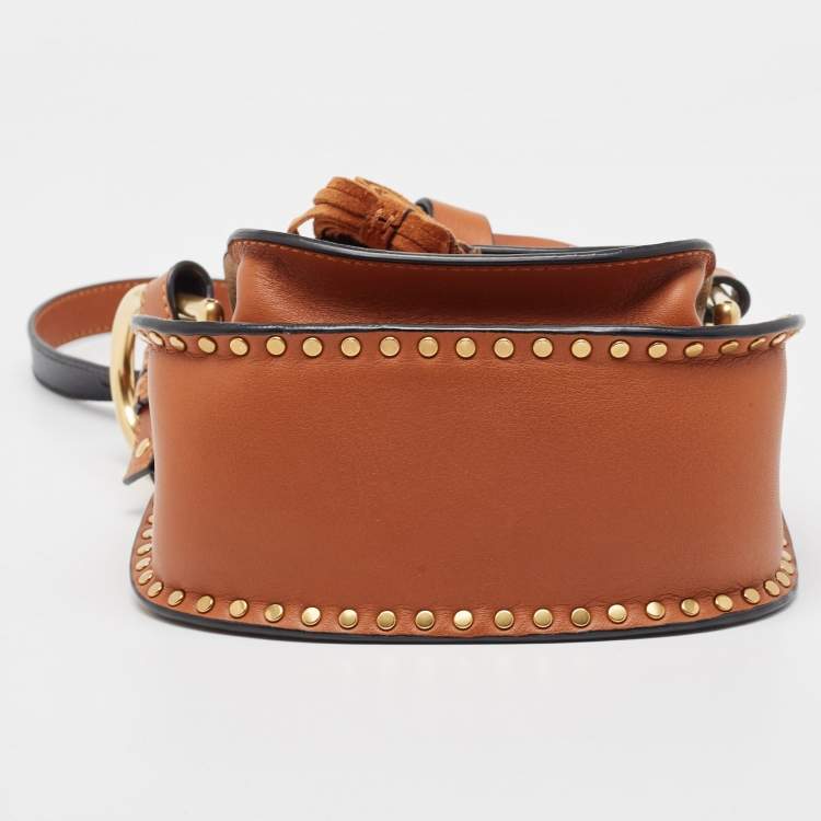 Pre Owned Chloe Brown Leather Mini Hudson Shoulder Bag