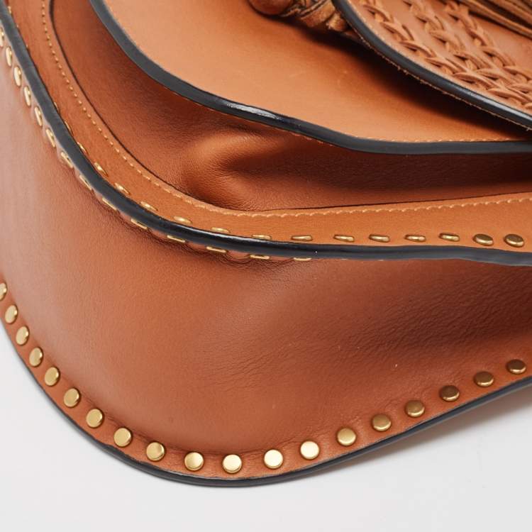 Pre Owned Chloe Brown Leather Mini Hudson Shoulder Bag