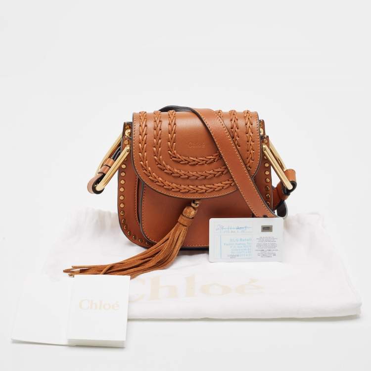 Pre Owned Chloe Brown Leather Mini Hudson Shoulder Bag