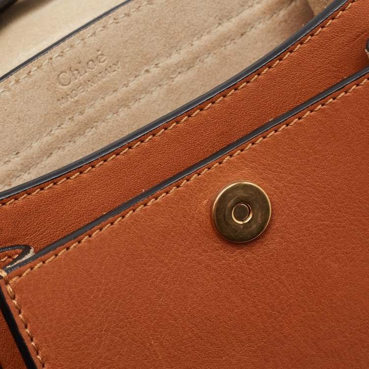 Pre Owned Chloe Brown Leather Mini Hudson Shoulder Bag
