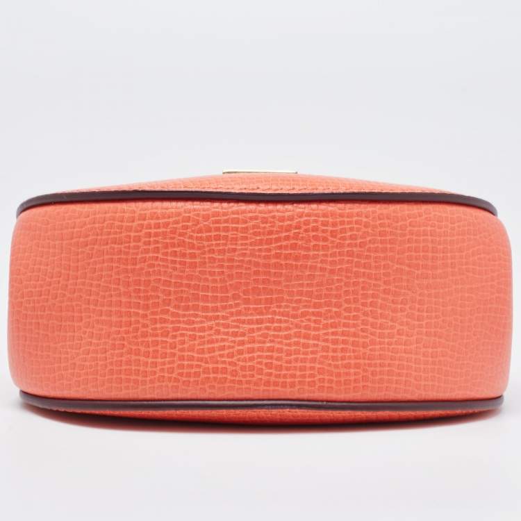 Pre Owned Chloe Coral Orange Leather Nano Drew Shoulder Bag