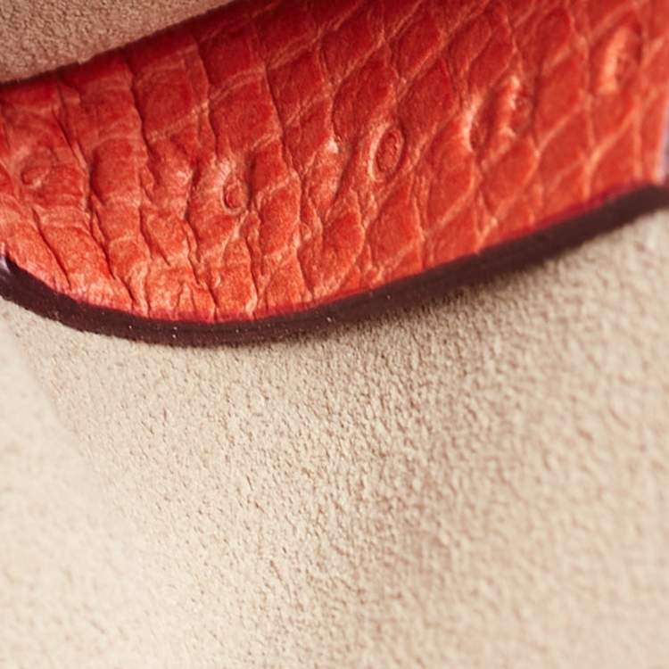 Pre Owned Chloe Coral Orange Leather Nano Drew Shoulder Bag
