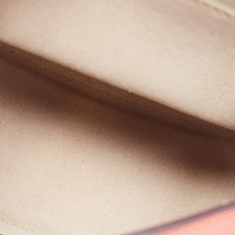 Pre Owned Chloe Coral Orange Leather Nano Drew Shoulder Bag