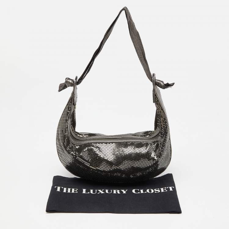 Pre Owned Chloe Silver Metal Mesh and Leather Chainmail Hobo