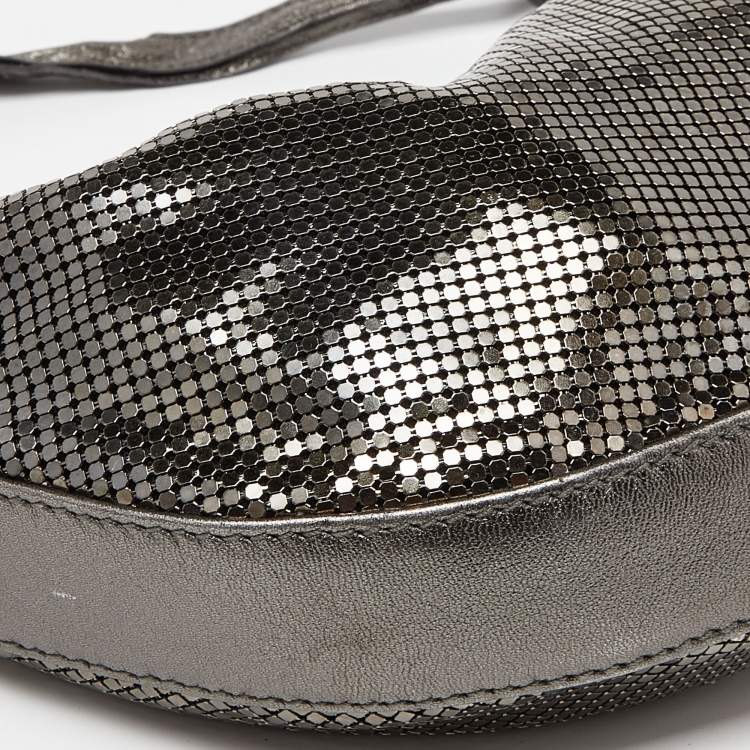 Pre Owned Chloe Silver Metal Mesh and Leather Chainmail Hobo
