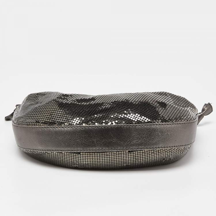 Pre Owned Chloe Silver Metal Mesh and Leather Chainmail Hobo
