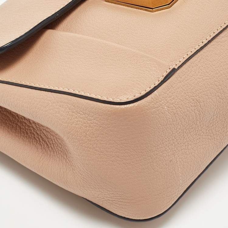 Pre Owned Chloé Beige Leather Small Elsie Shoulder Bag