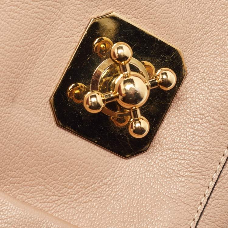 Pre Owned Chloé Beige Leather Small Elsie Shoulder Bag