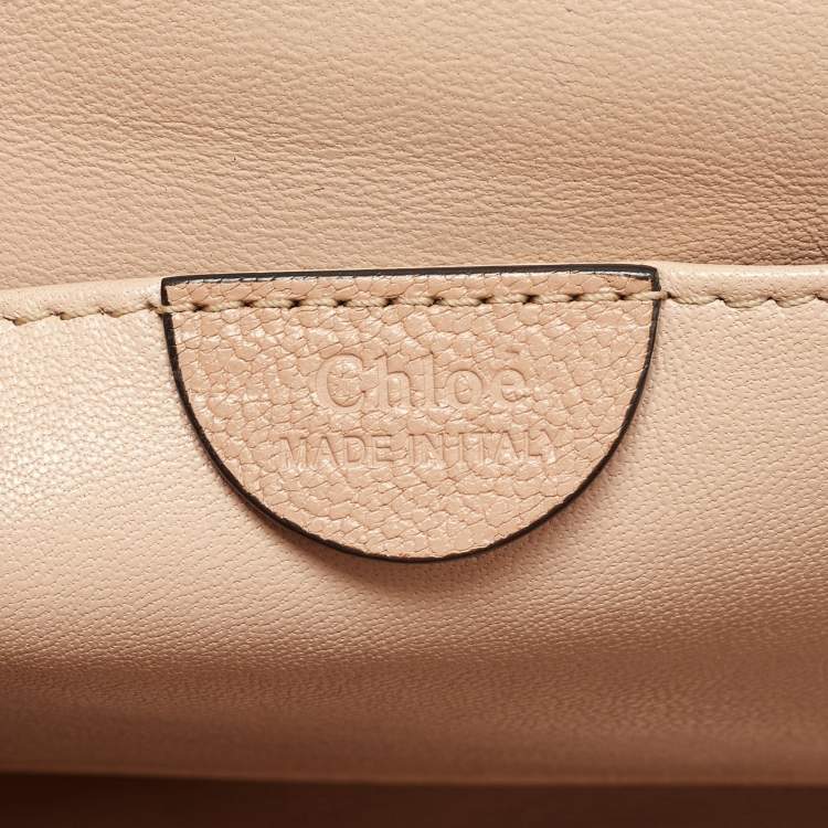 Pre Owned Chloé Beige Leather Small Elsie Shoulder Bag