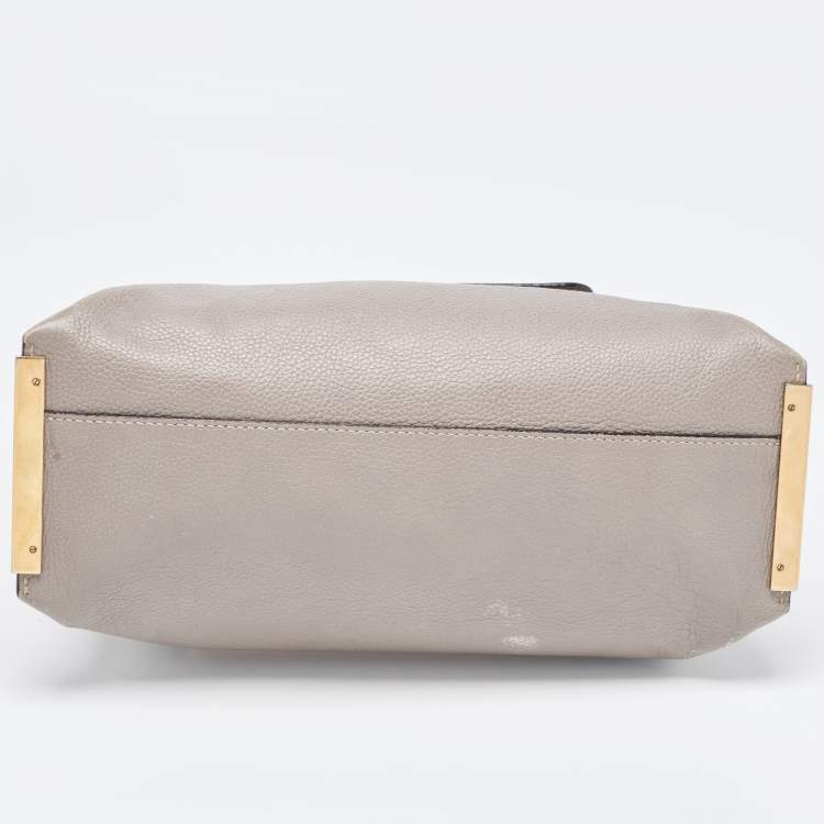 Pre Owned Chloe Tri Color Leather Medium Clare Shoulder Bag