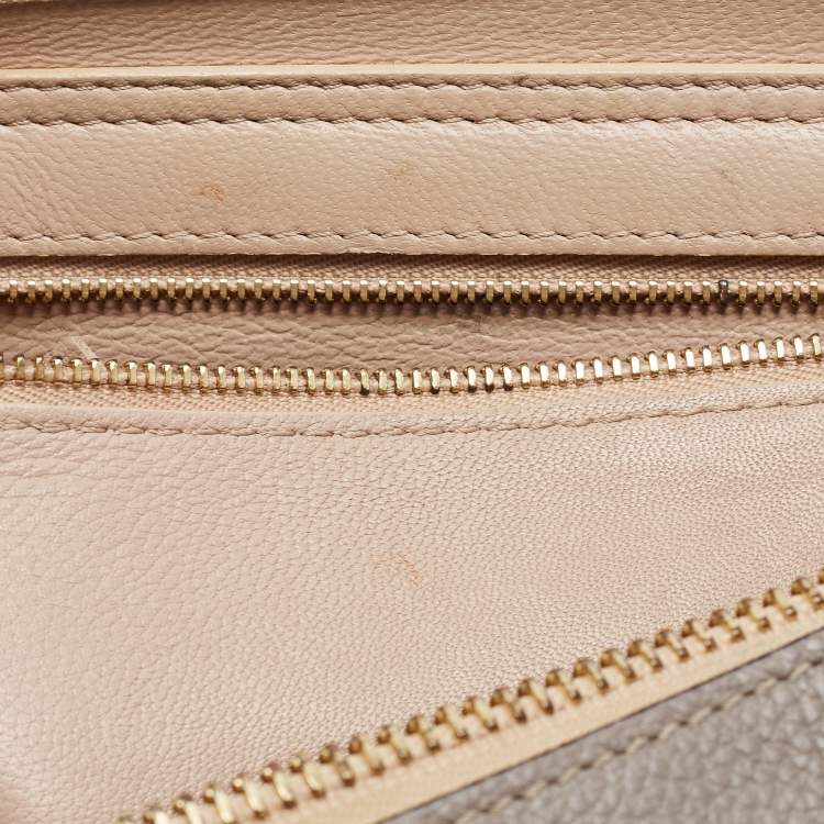 Pre Owned Chloe Tri Color Leather Medium Clare Shoulder Bag