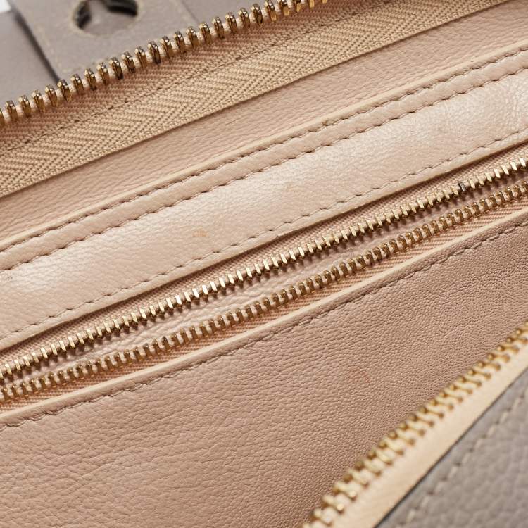 Pre Owned Chloe Tri Color Leather Medium Clare Shoulder Bag