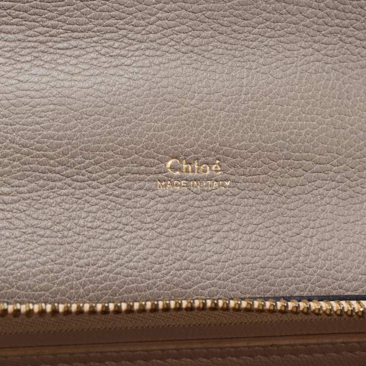 Pre Owned Chloe Tri Color Leather Medium Clare Shoulder Bag