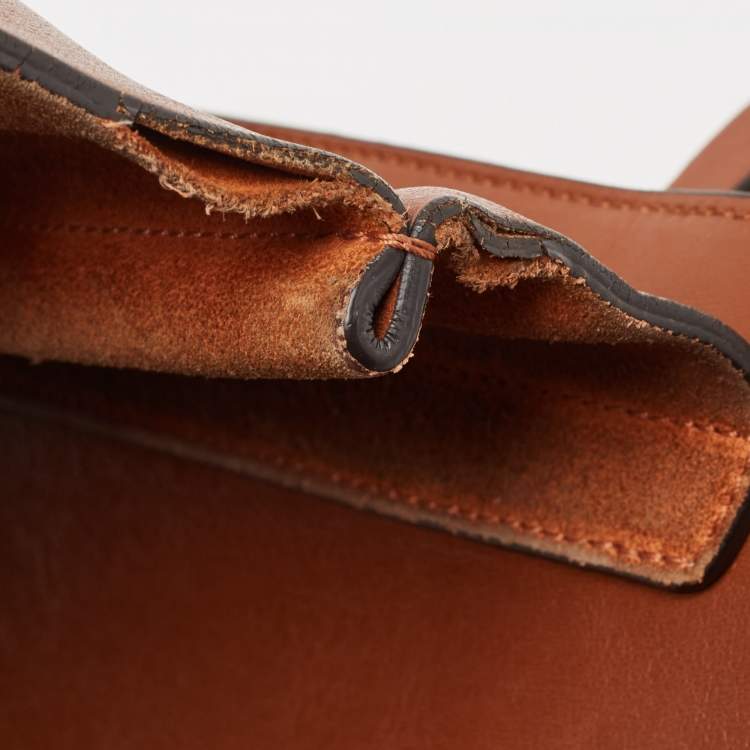 Pre Owned Chloe Brown Leather and Suede Medium Faye Shoulder Bag