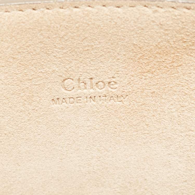 Pre Owned Chloe Brown Leather and Suede Medium Faye Shoulder Bag