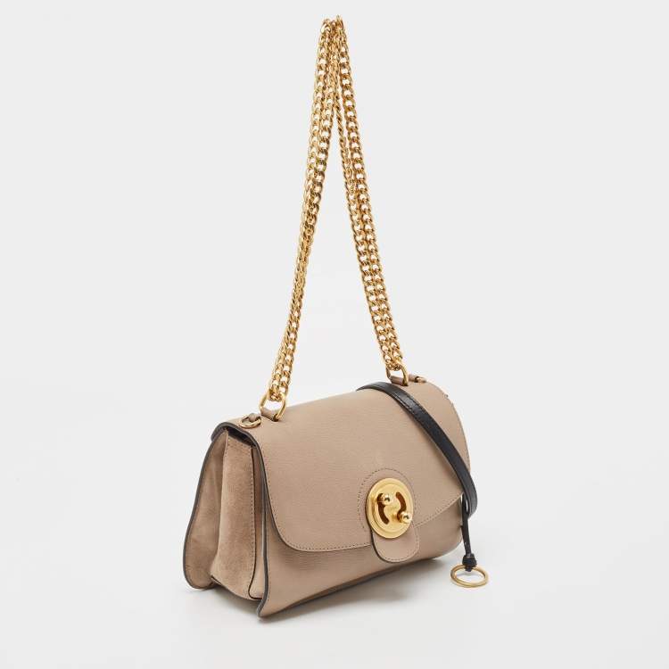 Pre Owned Chloe Grey Leather Mily Shoulder Bag