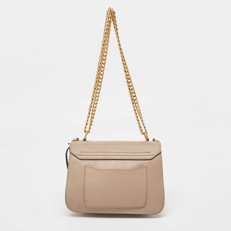 Pre Owned Chloe Grey Leather Mily Shoulder Bag