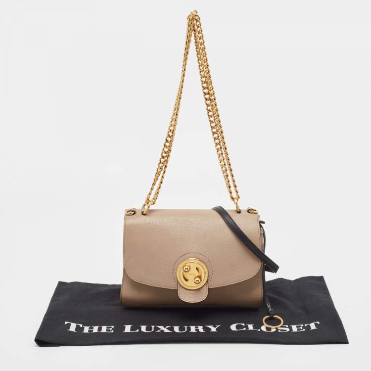 Pre Owned Chloe Grey Leather Mily Shoulder Bag