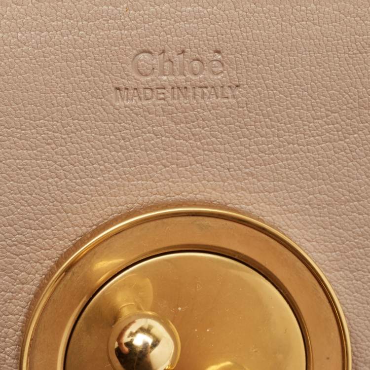 Pre Owned Chloe Grey Leather Mily Shoulder Bag