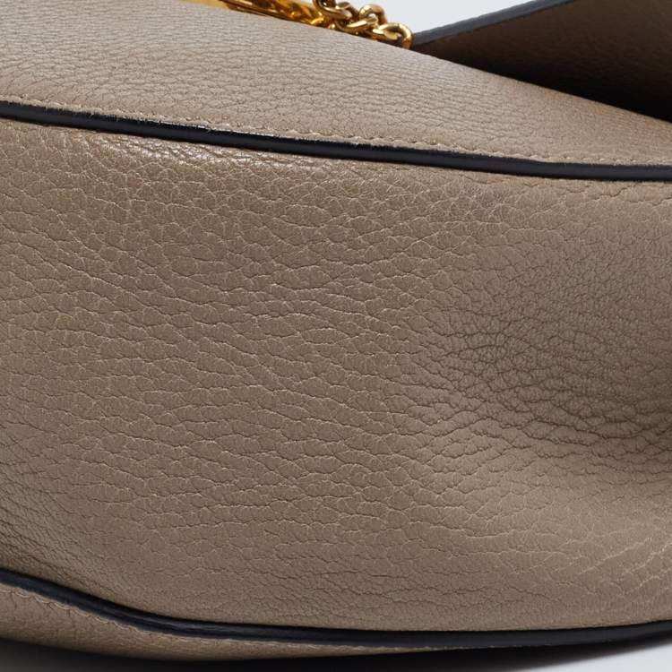 Pre Owned Chloe Grey Leather Medium Drew Shoulder Bag