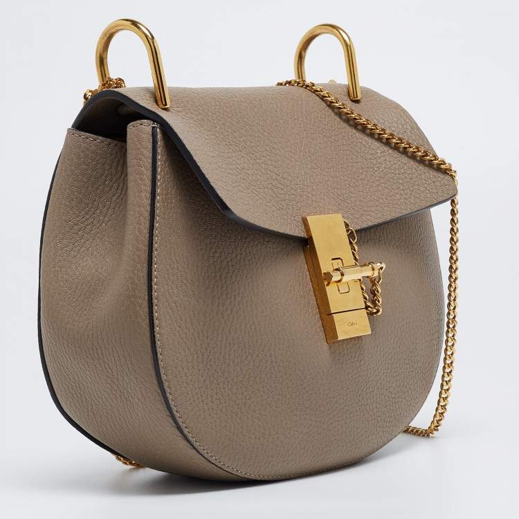 Pre Owned Chloe Grey Leather Medium Drew Shoulder Bag