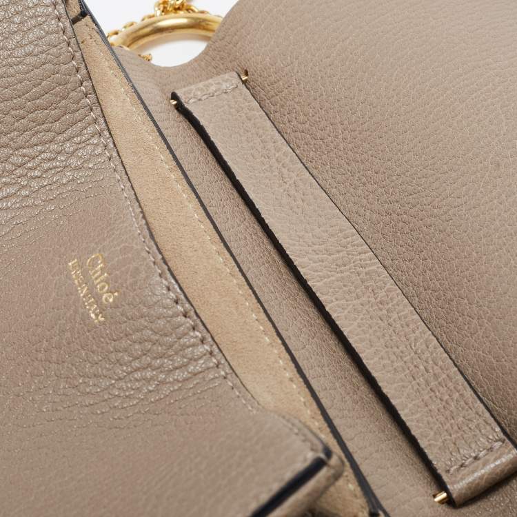 Pre Owned Chloe Grey Leather Medium Drew Shoulder Bag