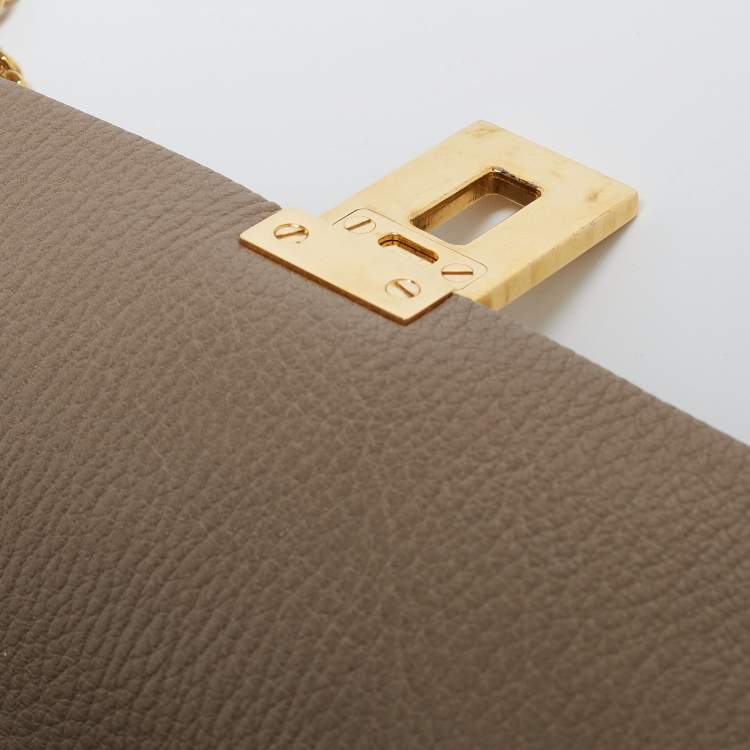 Pre Owned Chloe Grey Leather Medium Drew Shoulder Bag