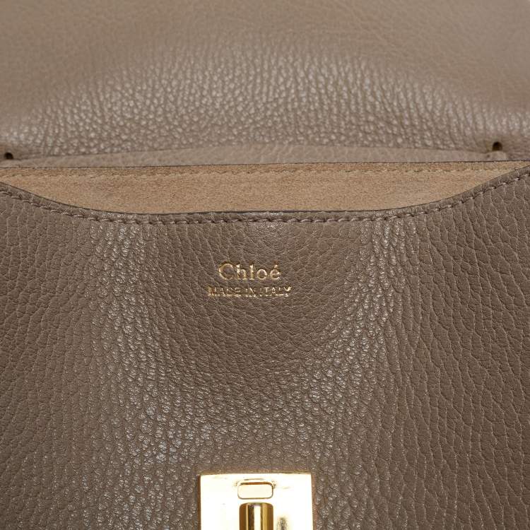 Pre Owned Chloe Grey Leather Medium Drew Shoulder Bag