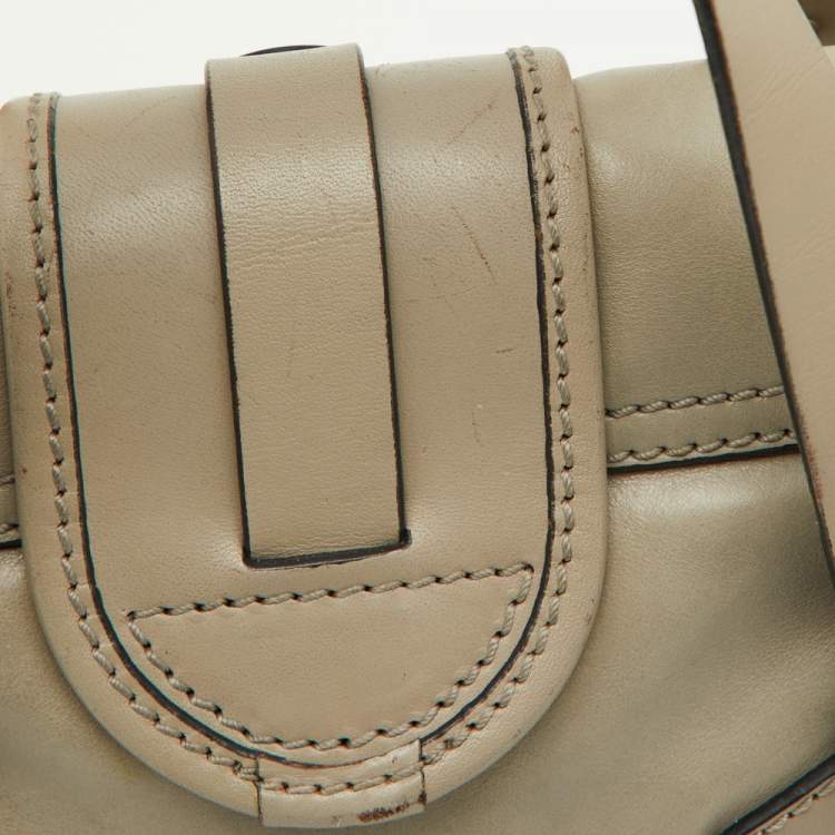 Pre Owned Chloe Grey Leather Kerala Satchel