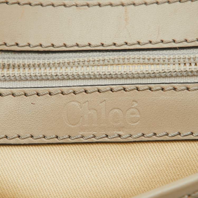 Pre Owned Chloe Grey Leather Kerala Satchel