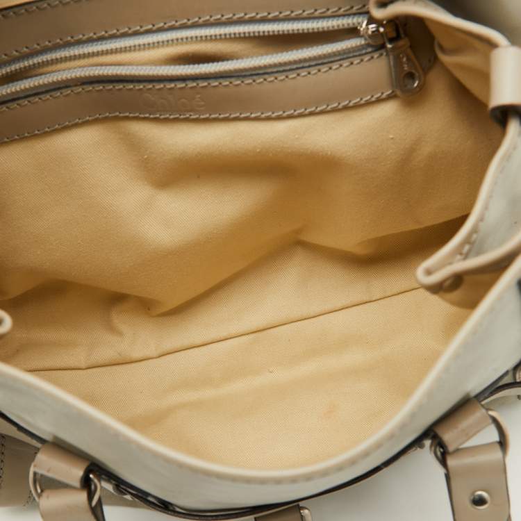Pre Owned Chloe Grey Leather Kerala Satchel