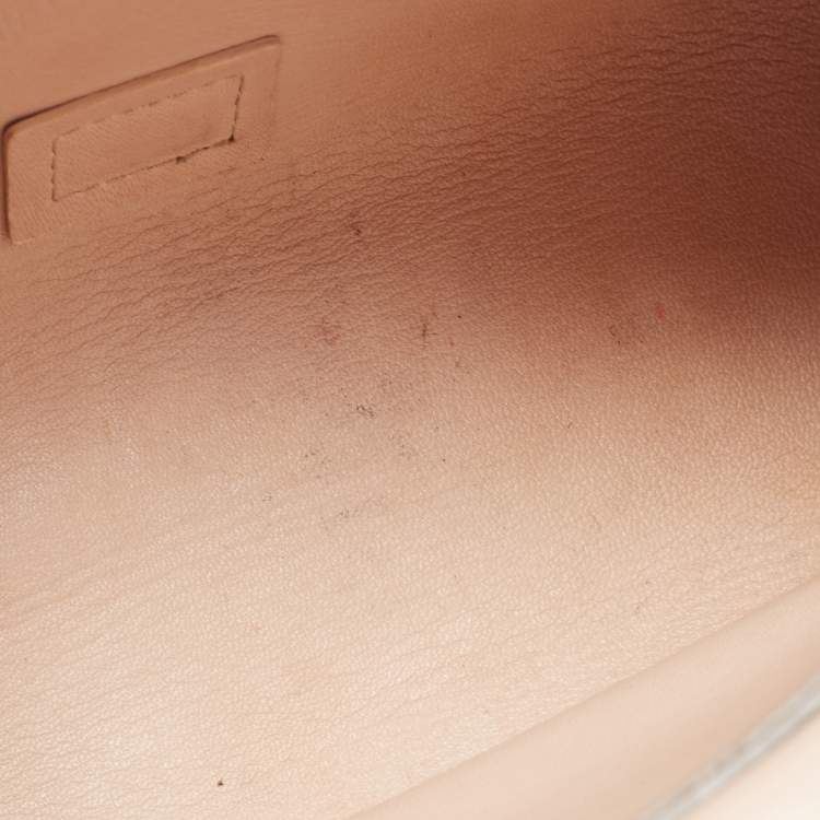Pre Owned Chloe Peach Leather Elle Shoulder Bag
