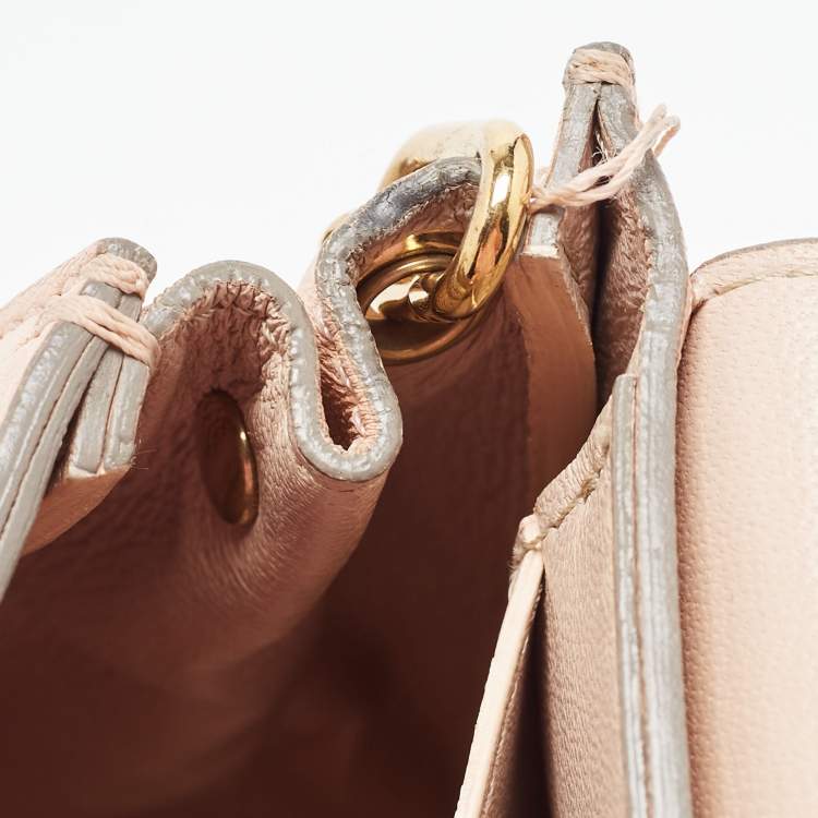 Pre Owned Chloe Peach Leather Elle Shoulder Bag