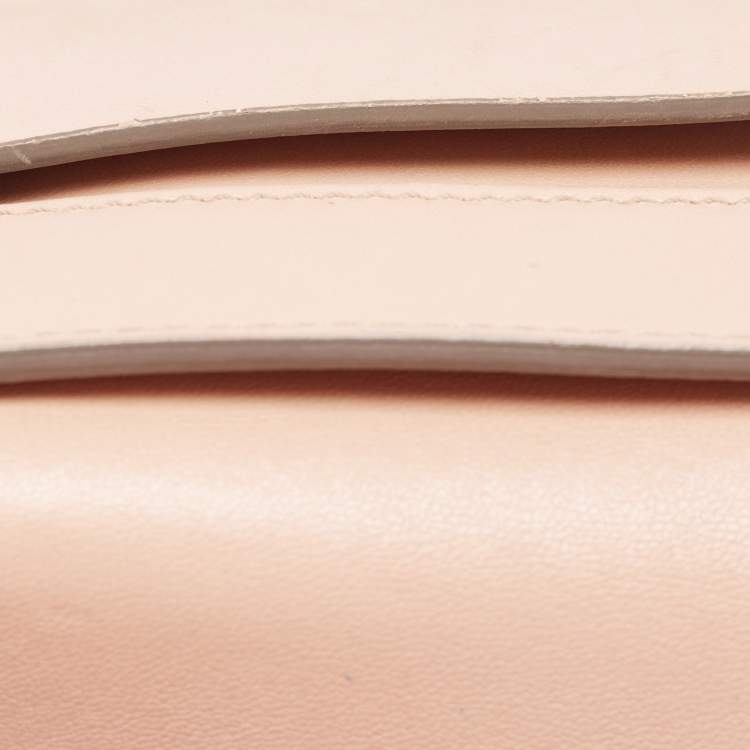 Pre Owned Chloe Peach Leather Elle Shoulder Bag