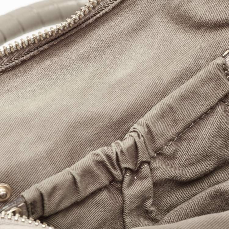 Pre Owned Chloe Grey Leather Large Marcie Shoulder Bag
