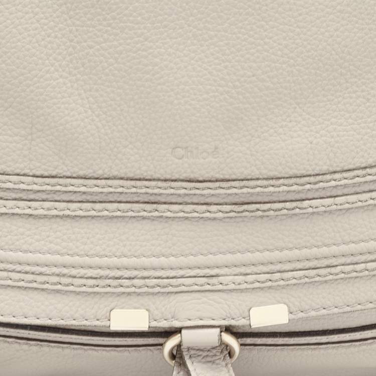 Pre Owned Chloe Grey Leather Large Marcie Shoulder Bag
